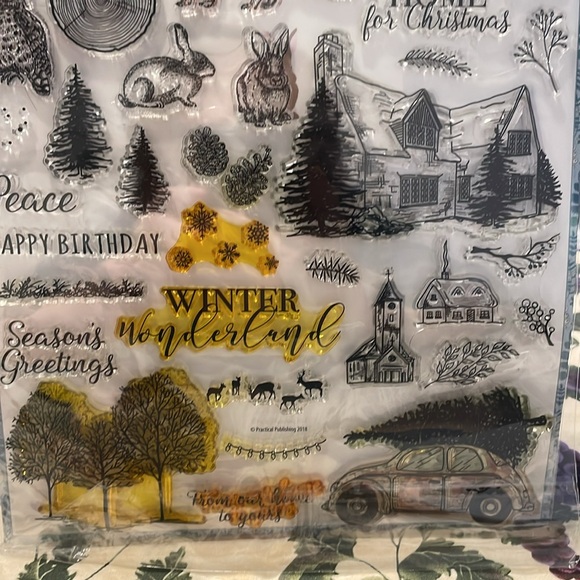 Winter wonderland acrylic stamp set. - Picture 2 of 3